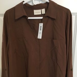 Brown ladies blouse. Size L
